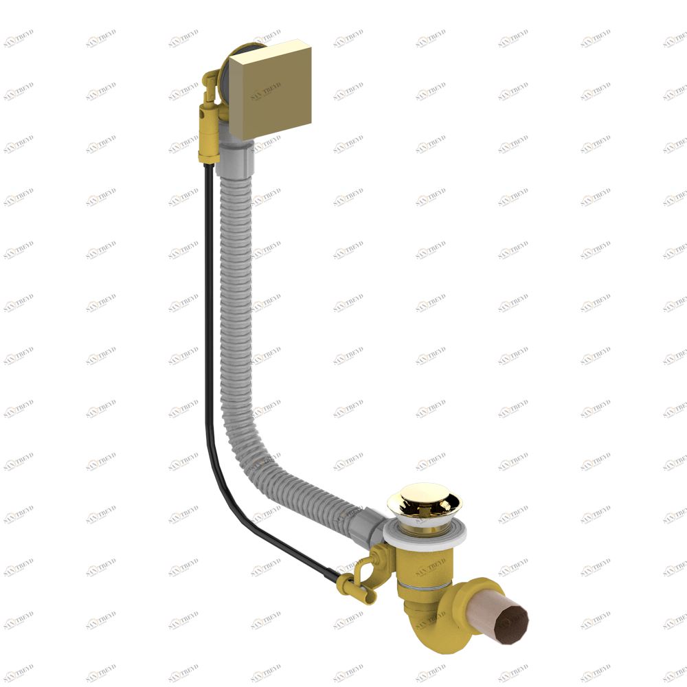 A61-300 Перелив для ванны - модель THG Thg-paris Marina с металлическими ручками Золото A61-300 CAT.F