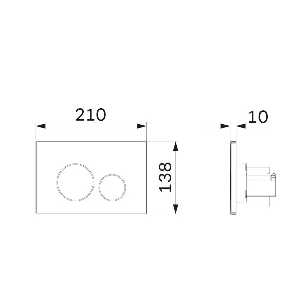 Комплект инсталляции AM.PM Tech с унитазом тип ободка закрытый Rosa Рио клавиша AM.PM Tech белая STLM-2087609 - Вид №7