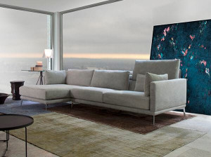 Съемный тканевый диван с полуостровом