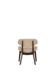 Кожаное кресло без подлокотников с открытой спинкой