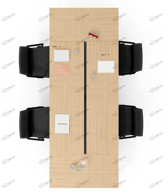 Bralco Стол для совещаний прямоугольный, венге Loopy sun-id-1513196