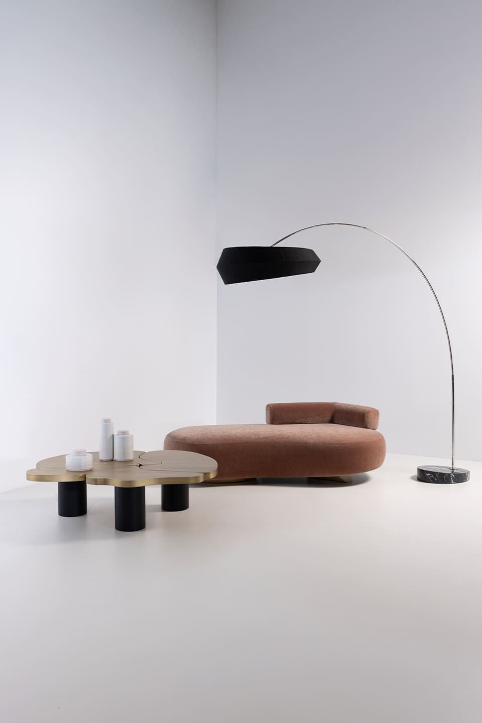 Светодиодная дуговая лампа из нержавеющей стали с шелковым абажуром Greenapple SUBLIME ARCH-00073683 - Вид №9