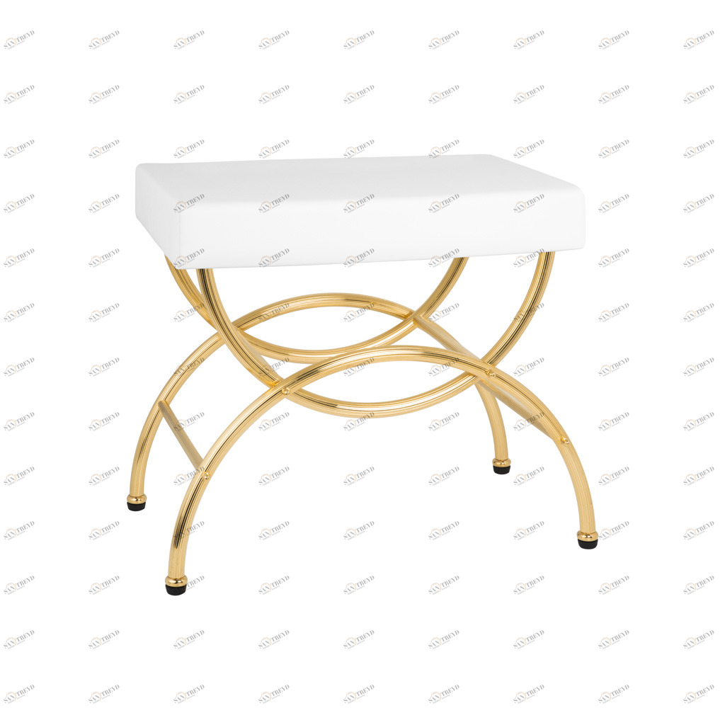FS01-6136 FS01-6136 Табурет прямоугольный X, рифленый ТАРЕЛКИ Cristal & Bronze STOOLS