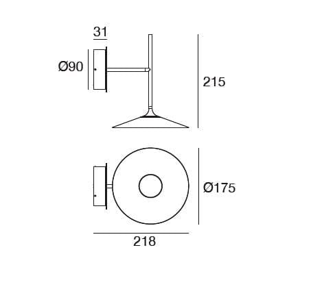 Стальной светодиодный настенный светильник In Stock Linea Light Group ARCH-00072631 - Вид №3