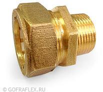 Муфта труба-наружная резьба (папа) 32мм* 1 1/4 дюйма Flexible hose Россия