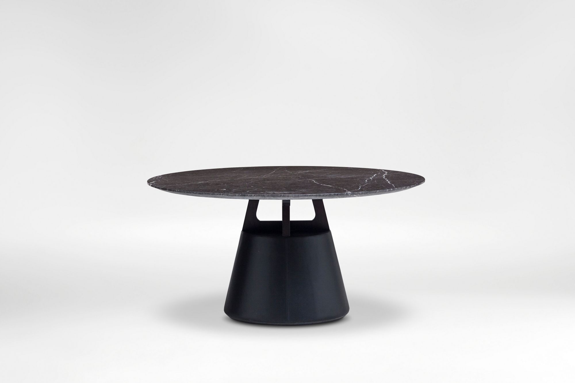 Круглый стол с мраморной столешницей и основанием из искусственной кожи CAMERICH UNITY ARCH-00084522 - Вид №1