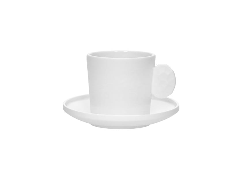 Фарфоровая чашка с блюдцем POMAX легкий ARCH-00030836