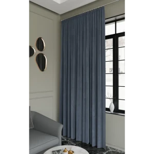 Штора MIAMOZA Камелия 200×280 см серо-синий бархат 89405538