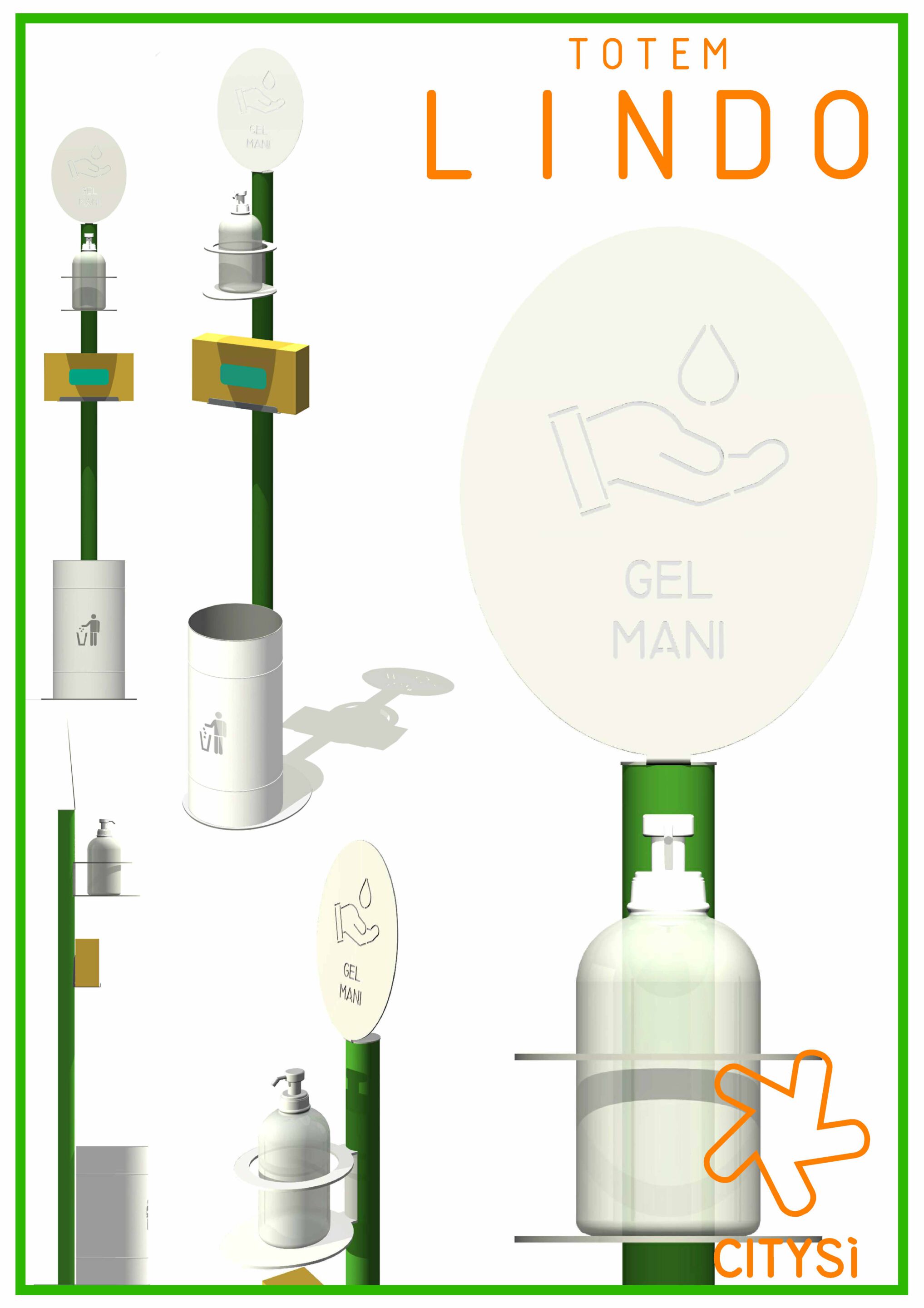 Металлический дезинфицирующий дозатор геля CITYSì SANISTAND LINDO ARCH-00096362 - Вид №10