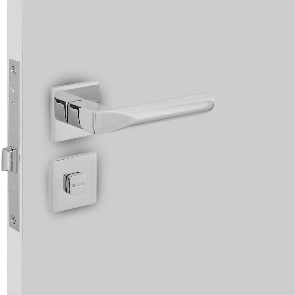 Дверные ручки Punto Cosmo с запиранием комплект цвет хром STLM-2039936 - Вид №5