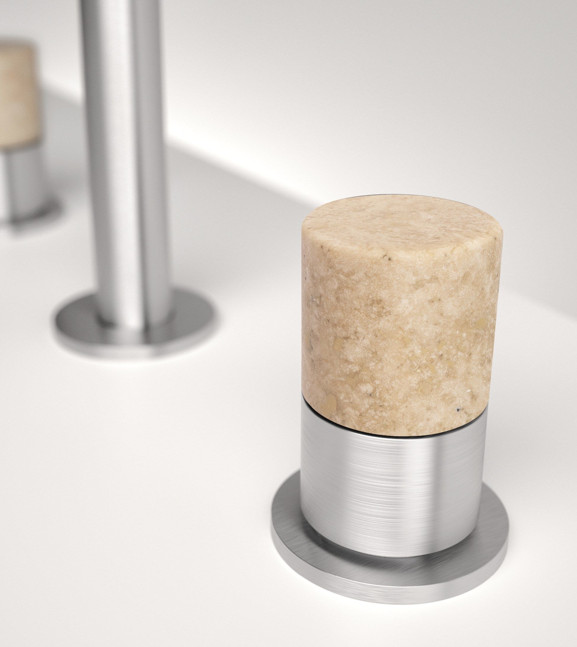 Смеситель для раковины с 3 отверстиями из нержавеющей стали Zazzeri Z316 ARCH-00088553 - Вид №10