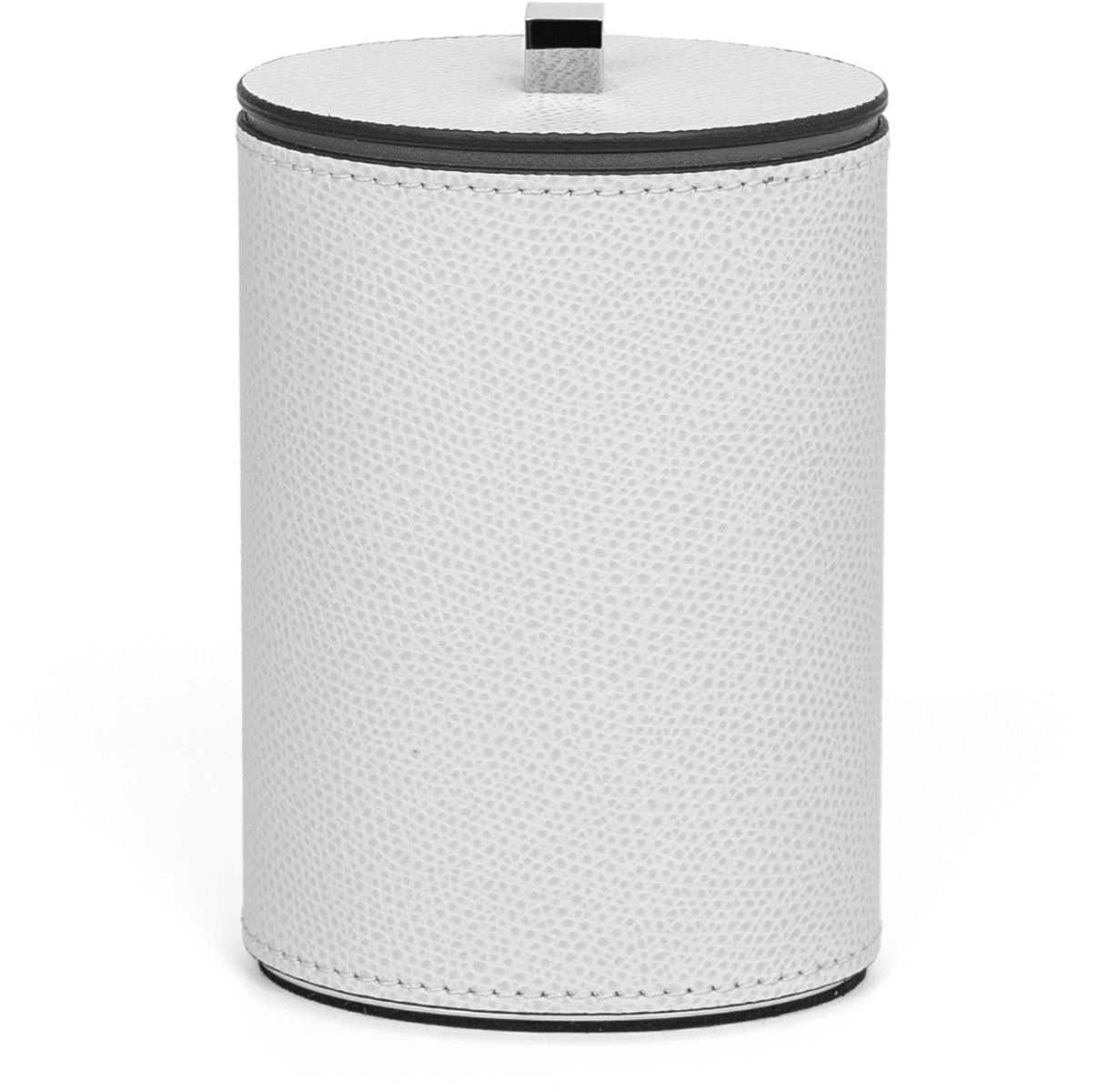 Держатель для ватных дисков Poseidon овальный - Ø 8XH11 см / зернистая кожа_серо-коричневый