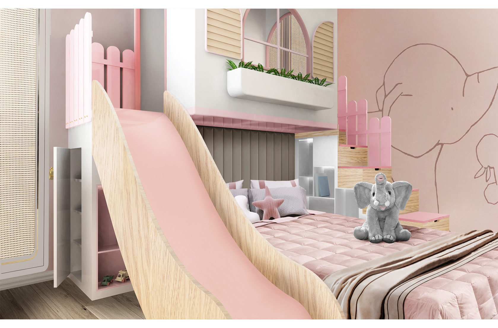 CIST787 Детская кровать домик Театр Долли Circu  - Вид №14