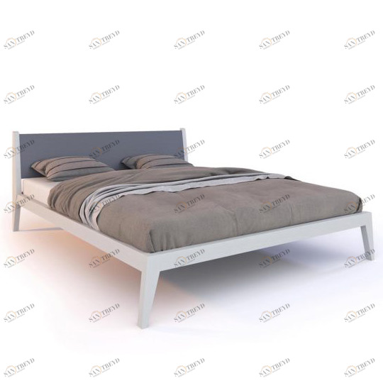 Кровать двуспальная 160х200 см серая с решеткой Fly BRAGIN DESIGN REPLACE 00-3862359 Серый 