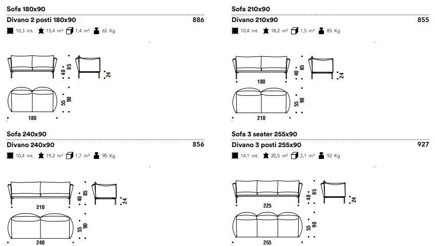 Moroso Диван из кожи или ткани Gentry sun-id-1363329 - Вид №1
