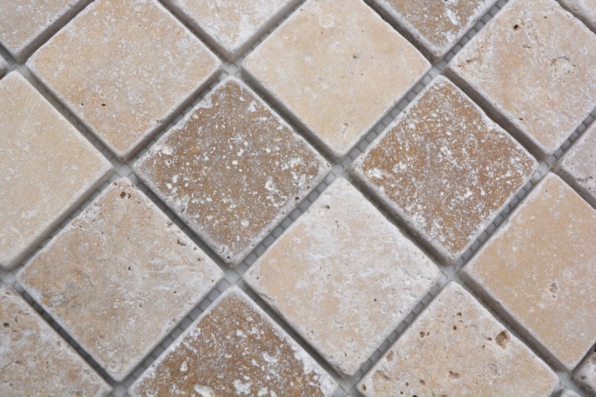 Мозаика из травертина Gold, Silver и грецкого ореха Mosaix мрамор ARCH-00017772 - Вид №2