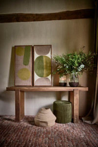 Рециркулированная деревянная прямоугольная консоль