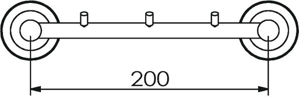 11033A Полотенцедержатель подвесной цвет хром LANGBERGER BURANO - Вид №2