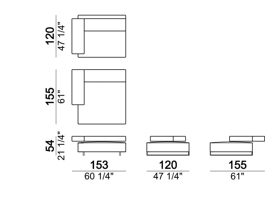 Секционный диван из ткани Arketipo ARCH-00144959 - Вид №9