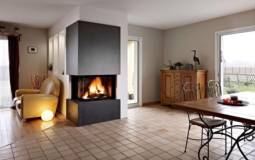 RÜEGG Угловой стальной дровяной камин с панорамным остеклением Classic line sun-id-1401982 - Вид №4