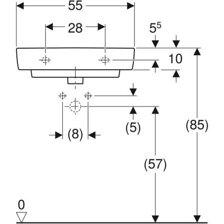 501.716.00.1 Раковина Geberit Renova Compact Geberit  - Вид №26