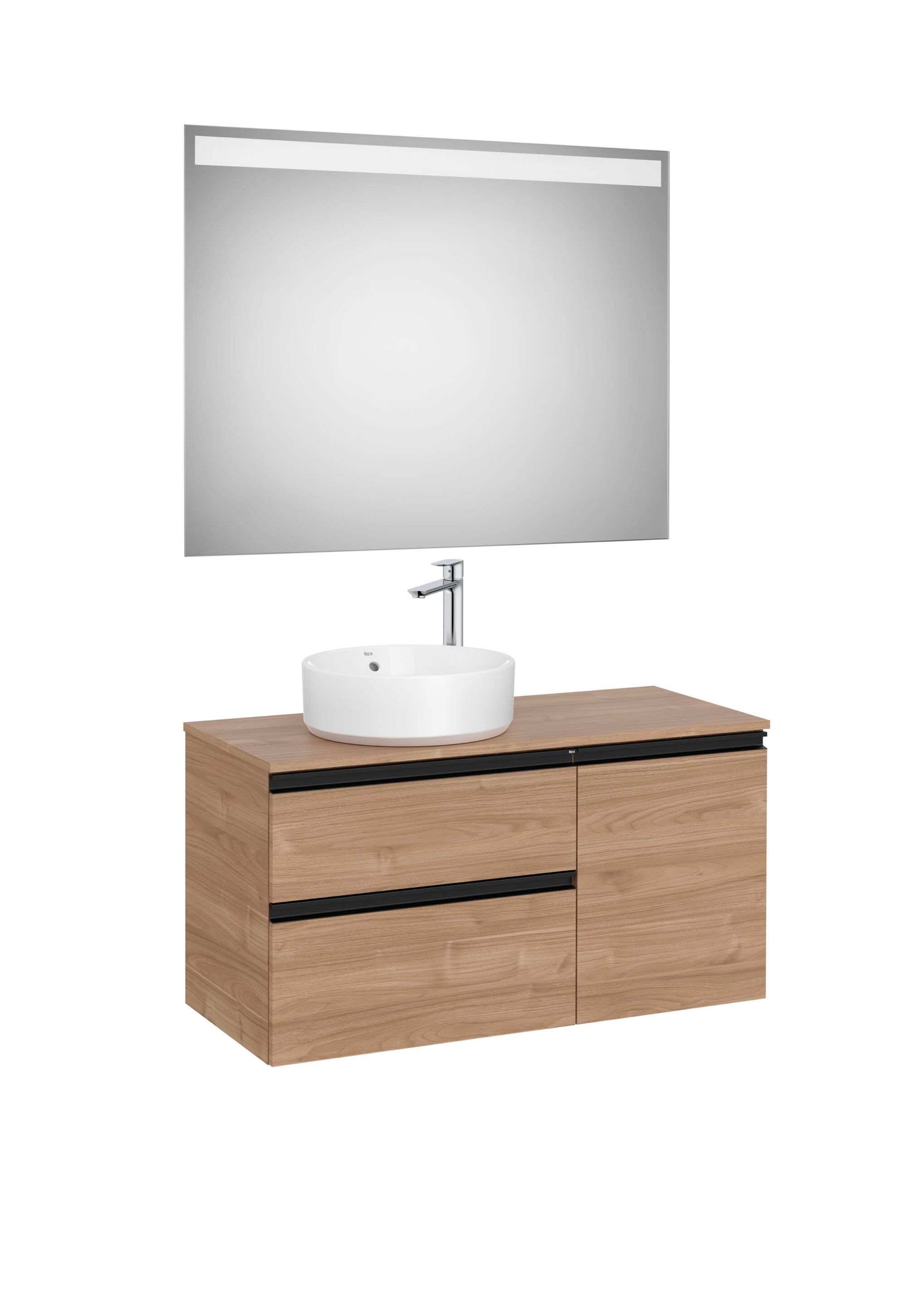 Деревянный умывальник с ящиками, дверцами, зеркалом и столешницей Roca The Gap ARCH-00083506 - Вид №2