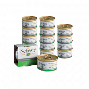 Т0040980*14 Корм для кошек цыпленок в собственном соку конс. 85г (упаковка - 14 шт) SCHESIR