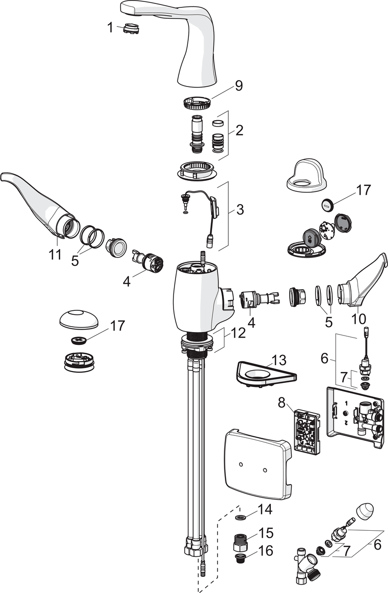 Oras 8227F Смеситель для кухни с клапаном, 230/12 V 8227F ALESSI Swan By Хром  - Вид №4