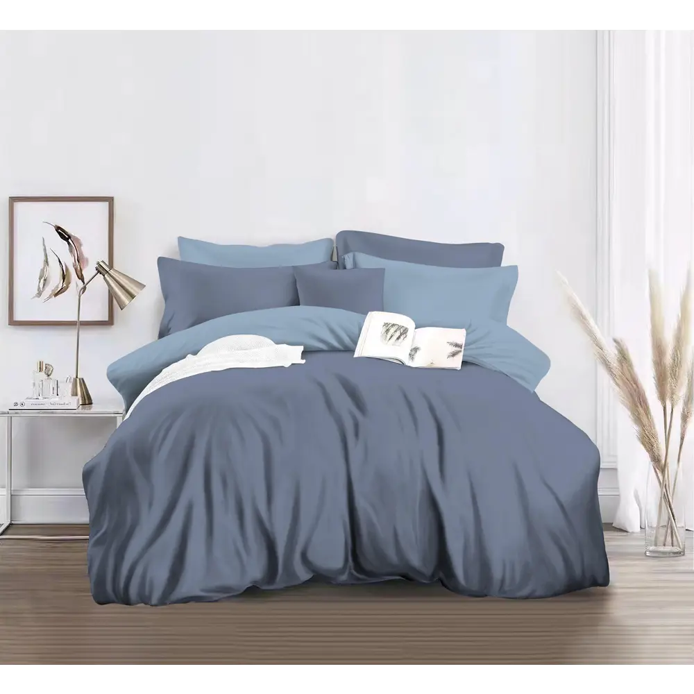 Комплект постельного белья НТК Евро в насыщенном синем цвете 89404955 STLM-1575176 - Вид №5