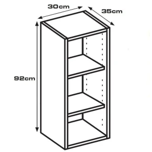 Каркас навесной, 30х35х92 см, белый, ЛДСП