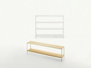 Paola Lenti Самонесущий двухсторонний книжный шкаф из accoya® Plano B47h