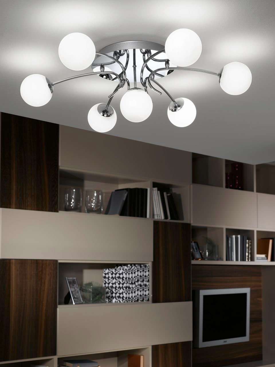 Потолочная люстра Eglo Gambo 90458 EGLO ДИЗАЙНЕРСКИЕ, GAMBO, ШАР 058726 Белый  - Вид №1