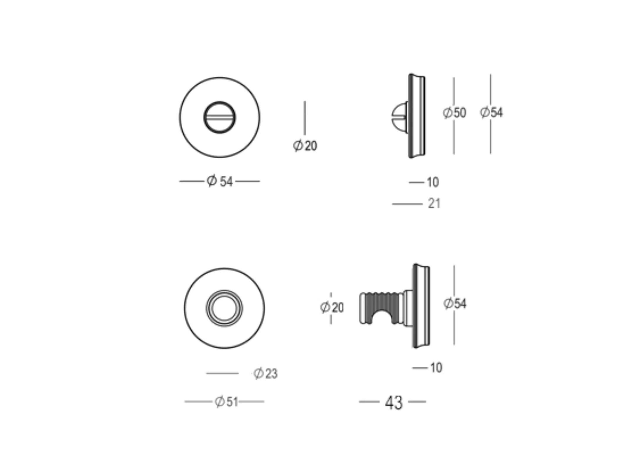 Латунная собачка Quincalux London ARCH-00115735 - Вид №5