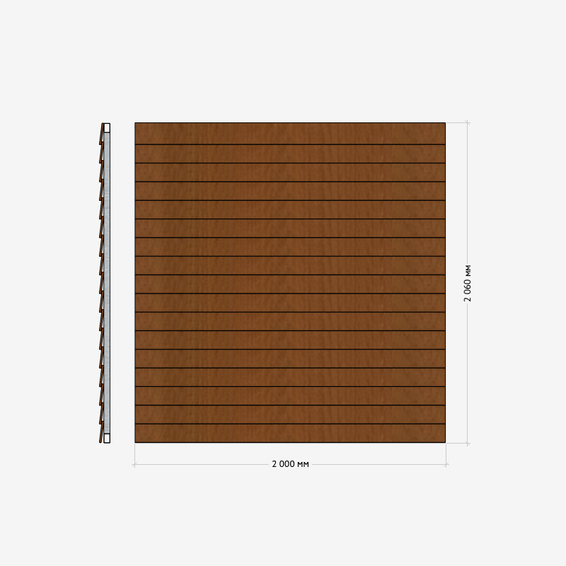 Заборная секция «Жалюзи» 2×2,060м RUSDECKING sun-id-1025072 - Вид №1