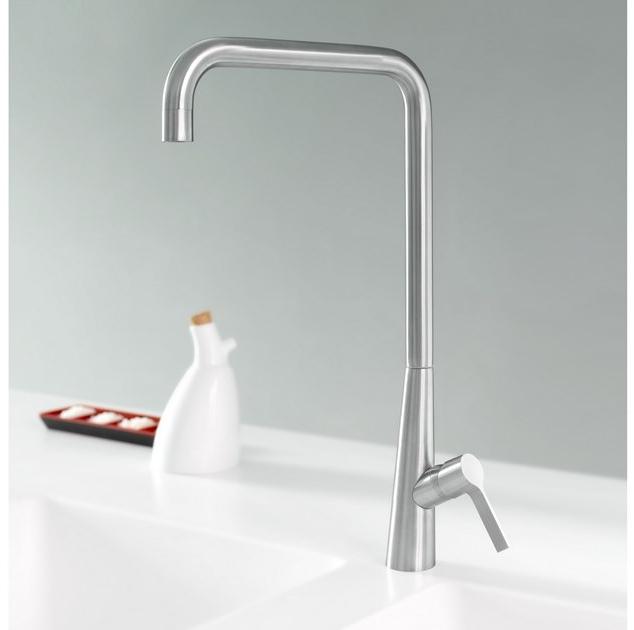 Quadrodesign Смеситель для кухни, устанавливаемый на столешницу, с поворотным изливом Kitchen inox sun-id-1429881 - Вид №2