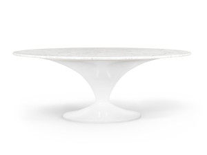 Овальный стол из стекловолокна с мраморной столешницей