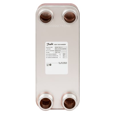Danfoss Паяный пластинчатый теплообменник одноходовой серии XB12 XB 12H-1-10 PN25 паяный ТО 004H7555 