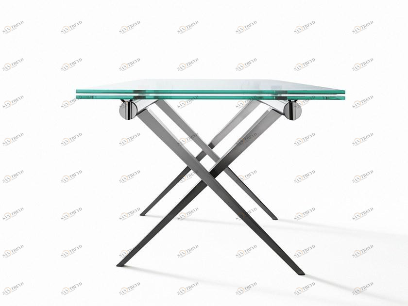 Desalto Раздвижной прямоугольный стол из стали и стекла sun-id-1427693