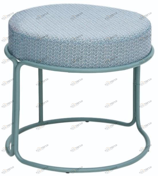 iSimar Низкий стальной табурет со встроенной тканевой подушкой Paradiso 8125