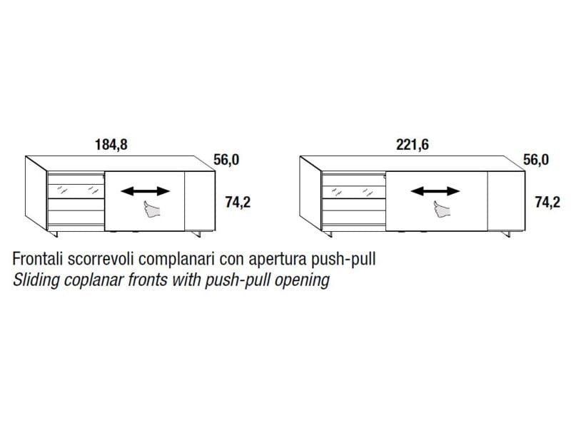 Стеклянный шкаф с раздвижными дверями Lago PLENUM XGLASS 0833 ARCH-00109873 - Вид №2