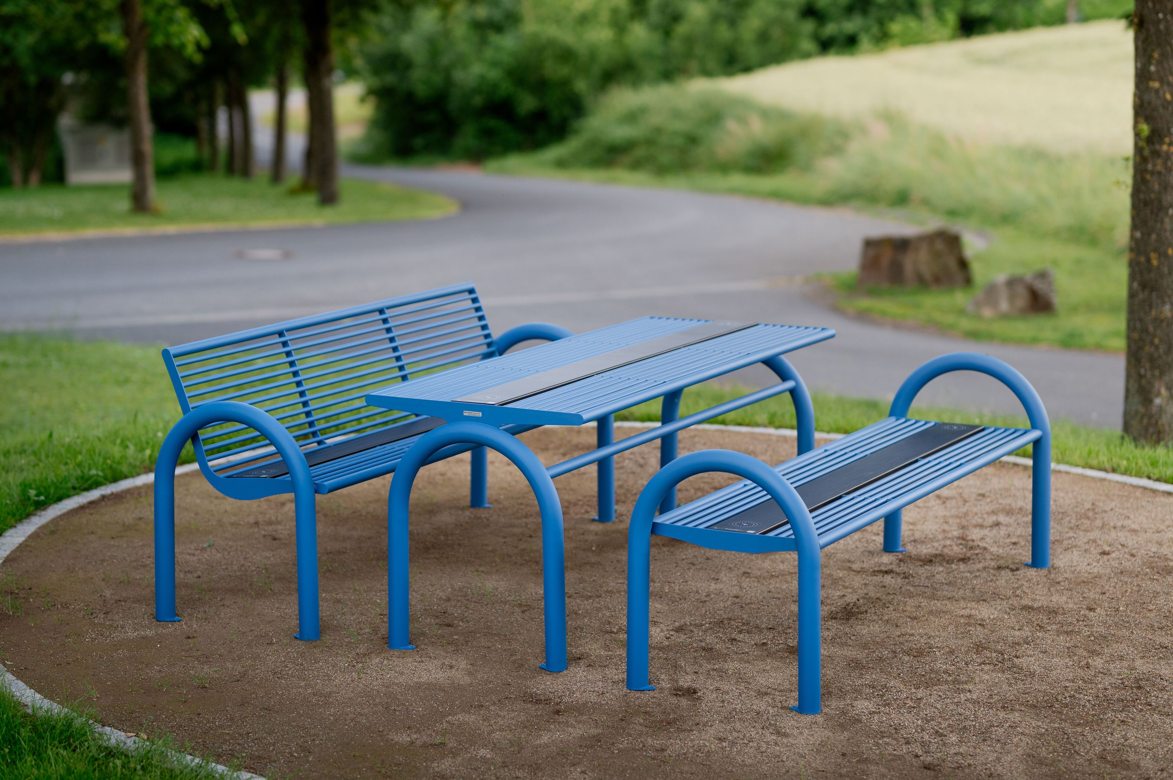 Скамья из нержавеющей стали со встроенным освещением BENKERT BANKE Siardo ARCH-00087251 - Вид №1