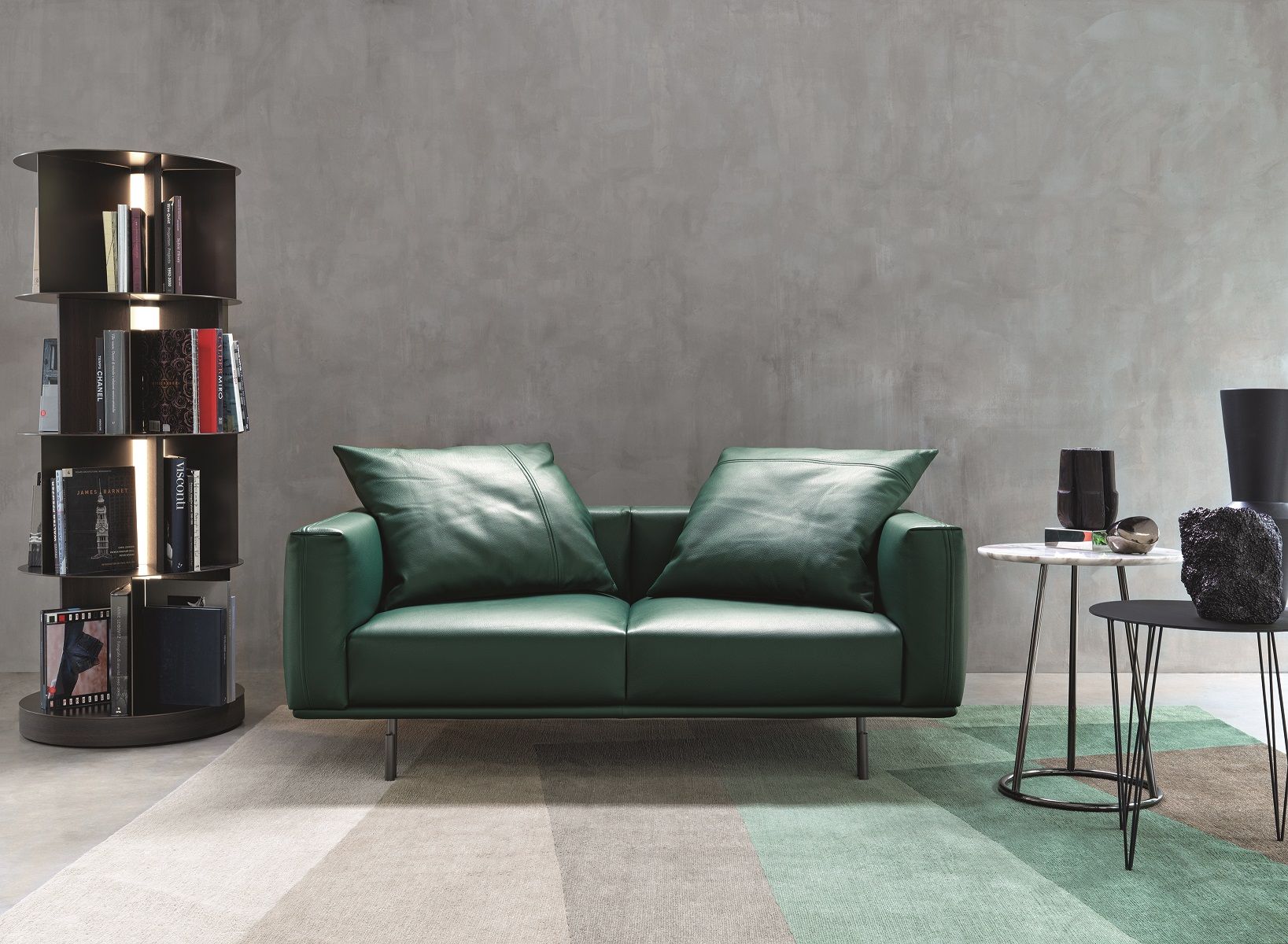 2-местный кожаный съемный диван Flou двоичный ARCH-00029979 - Вид №1