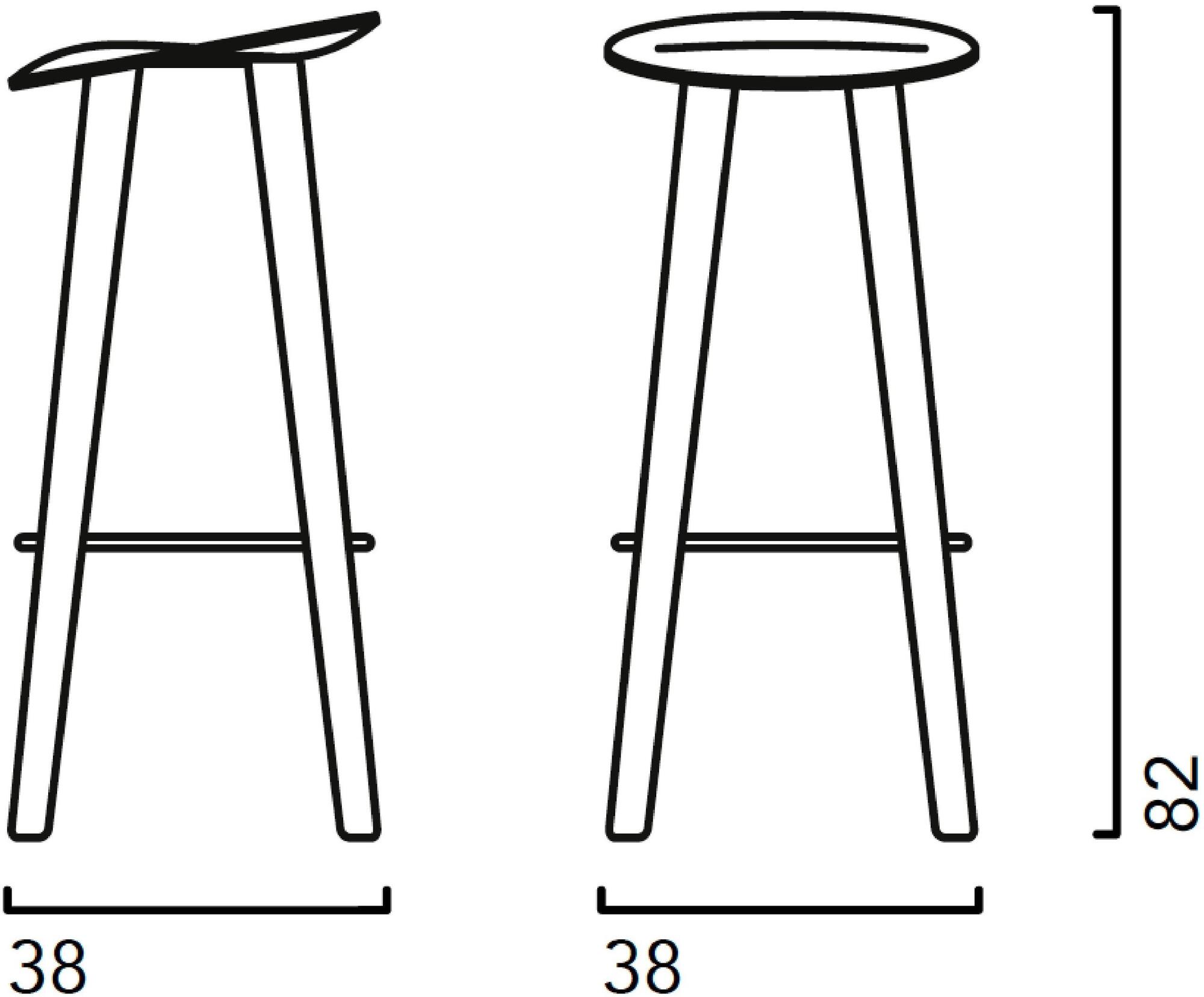 Crassevig Высокий табурет из массива дерева Beret sun-id-1391297 - Вид №6
