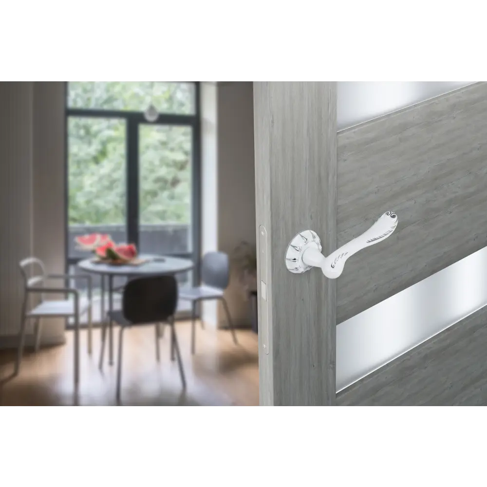 Дверные ручки Edson EDS-55H-R3, цвет белый хром STLM-2082648 - Вид №7