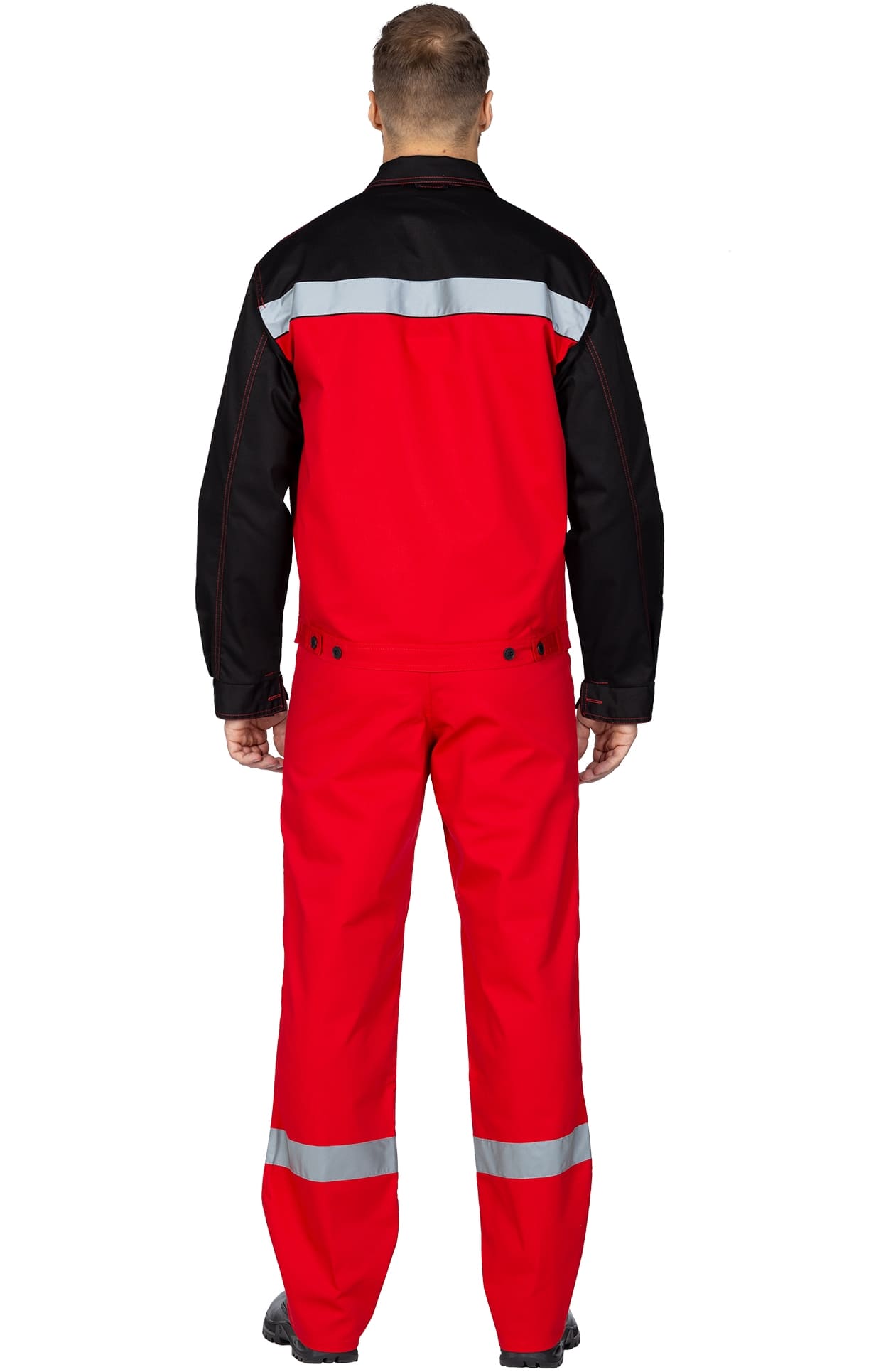 65178 Костюм "Мастер-Люкс" красный с черным  Летняя спецодежда  размер 56-58/170-176  - Вид №15