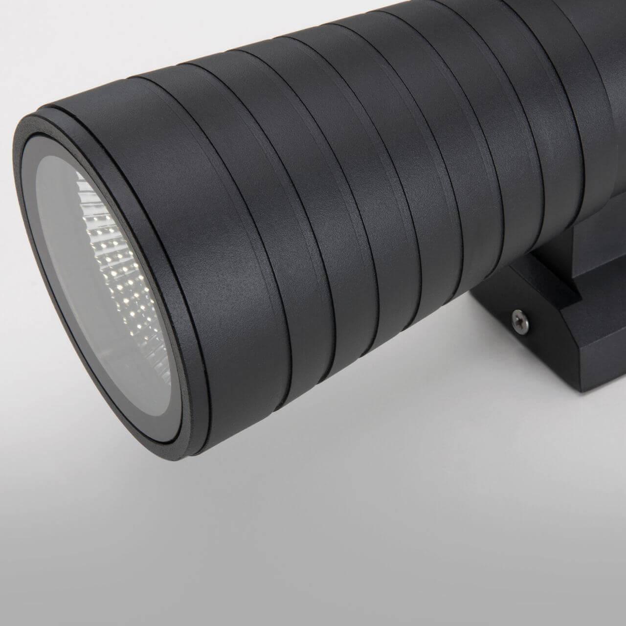 Уличный настенный светильник светодиодный 20х12,5х9 см черный Techno LED 4690389138645 ELEKTROSTANDARD ФАКЕЛ 00-3898319 Черный  - Вид №2