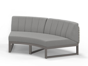 Тканевый изогнутый модульный садовый диван