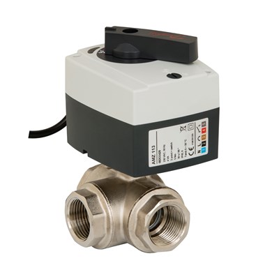 Danfoss Клапаны двухпозиционные шаровые с электроприводом AMZ 112 — проходной, AMZ 113 — трехходовой AMZ 113 кран шар 2х поз Ду32 э/п 24В 082G5415 