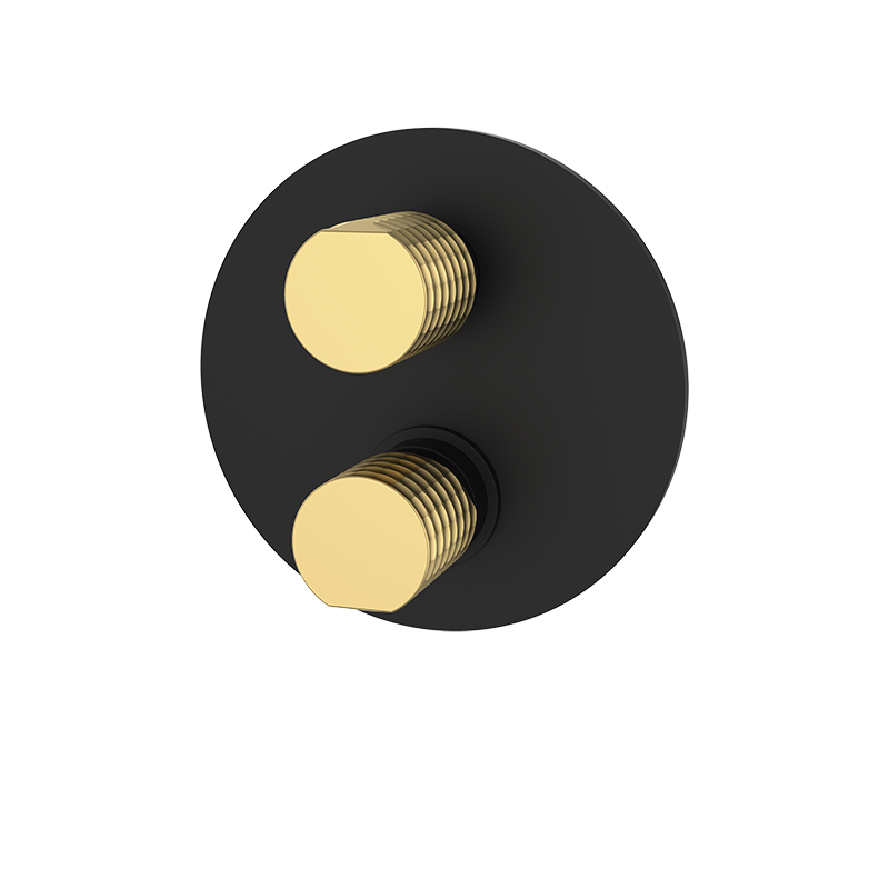 75135727 PREMIUM Черный Встроенный смеситель с переключателем Черное Матовое Золото GRB MIXERS 