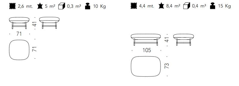 Тканевая мягкая подставка для ног MOROSO ARCH-00143900 - Вид №6